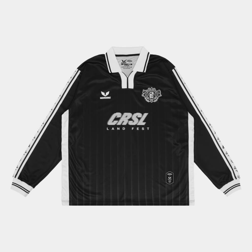 Image of KAIRO JERSEY LONG SLEEVE BLACK | OFFICIAL MERCHANDISE CRSL LAND FESTIVAL | JERSEY | STREETWEAR
