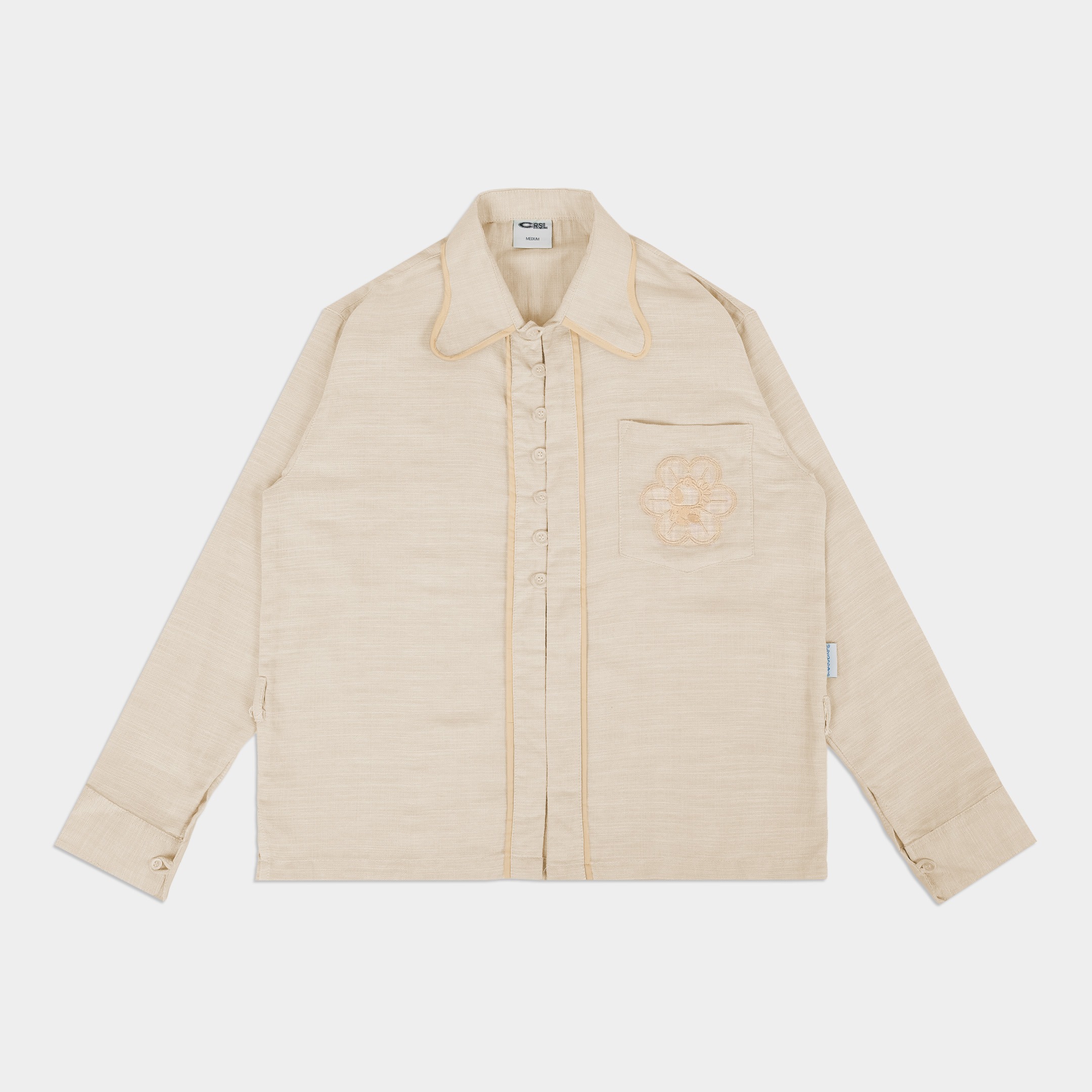 CRSL Lady Shirt Long Sleeve | Atasan Fitted Kemeja Wanita Raya Lebaran | Basic Wispie Tali Pinggang
