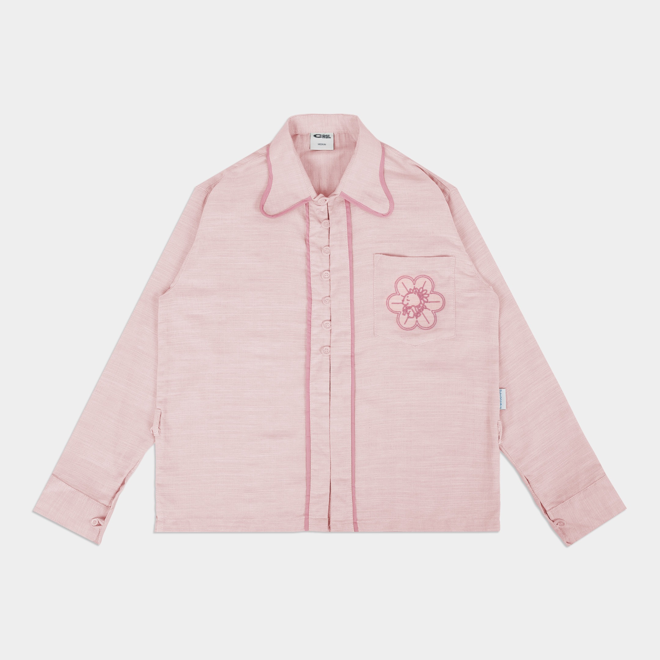 CRSL Lady Shirt Long Sleeve | Atasan Fitted Kemeja Wanita Raya Lebaran | Basic Wispie Tali Pinggang