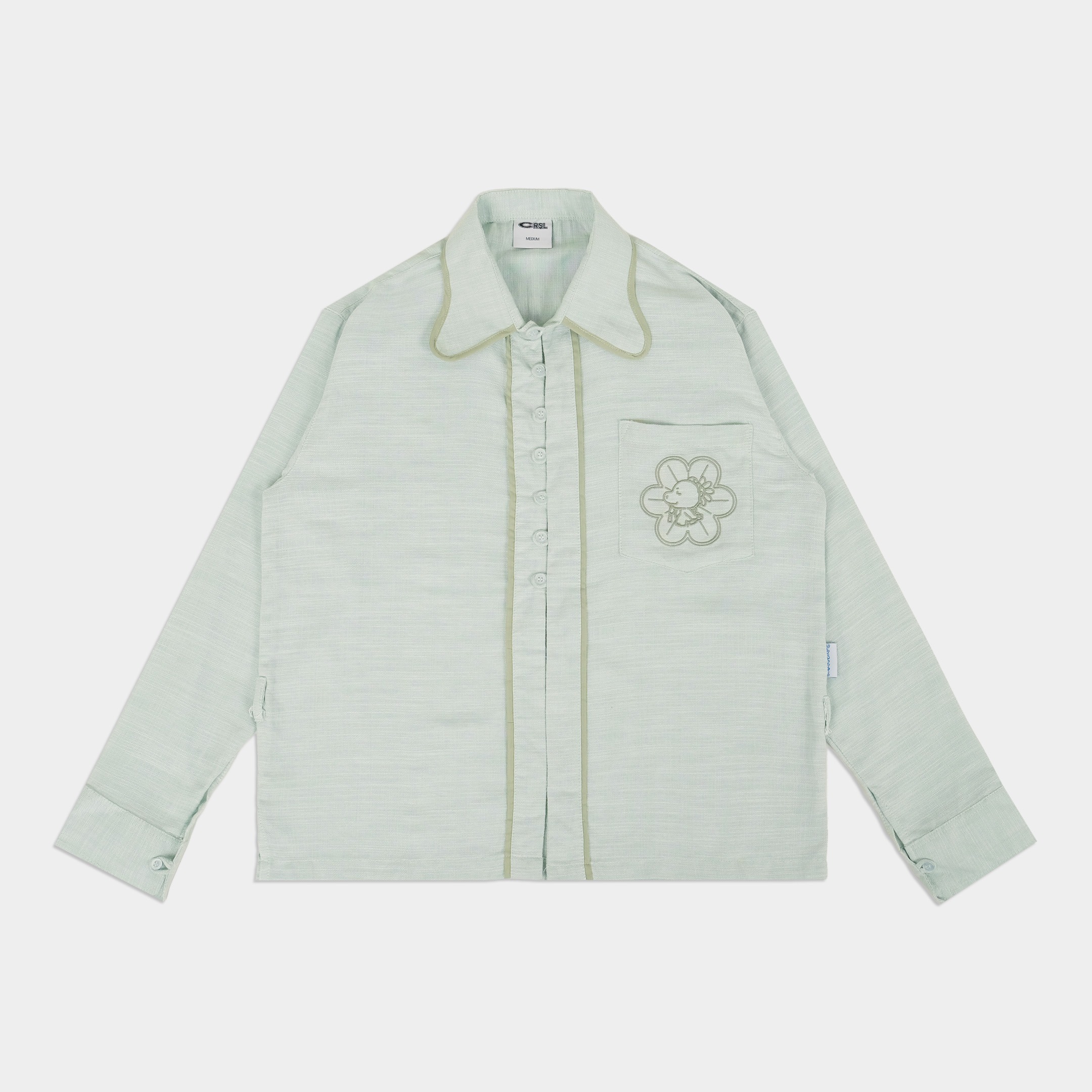 CRSL Lady Shirt Long Sleeve | Atasan Fitted Kemeja Wanita Raya Lebaran | Basic Wispie Tali Pinggang