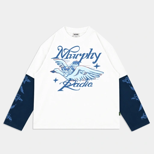 CRSL X MURPHY RADIO LS TEES WHITE