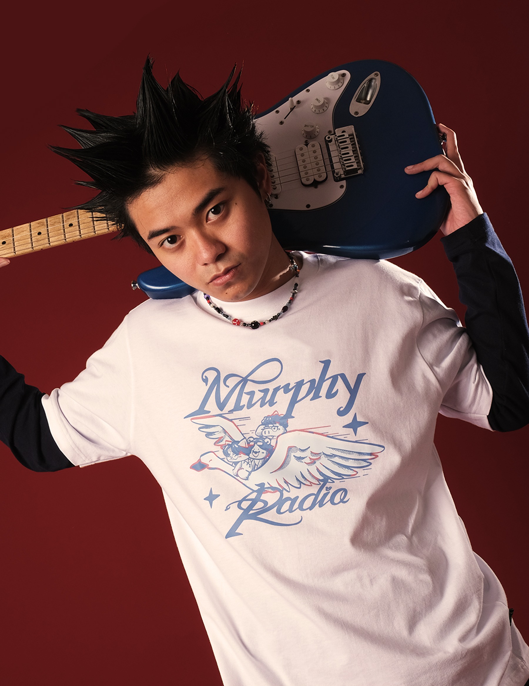 CRSL X MURPHY RADIO LS TEES WHITE