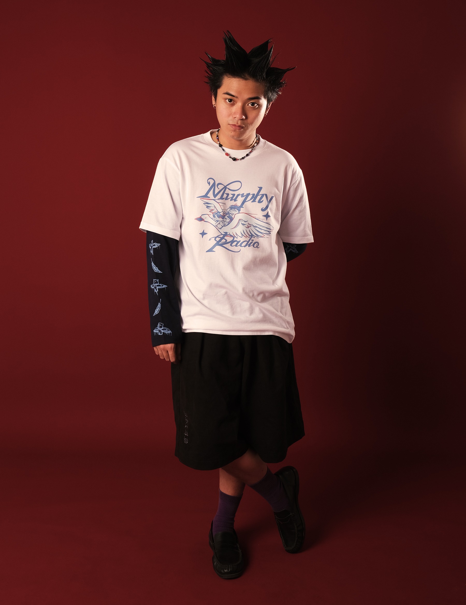 CRSL X MURPHY RADIO LS TEES WHITE