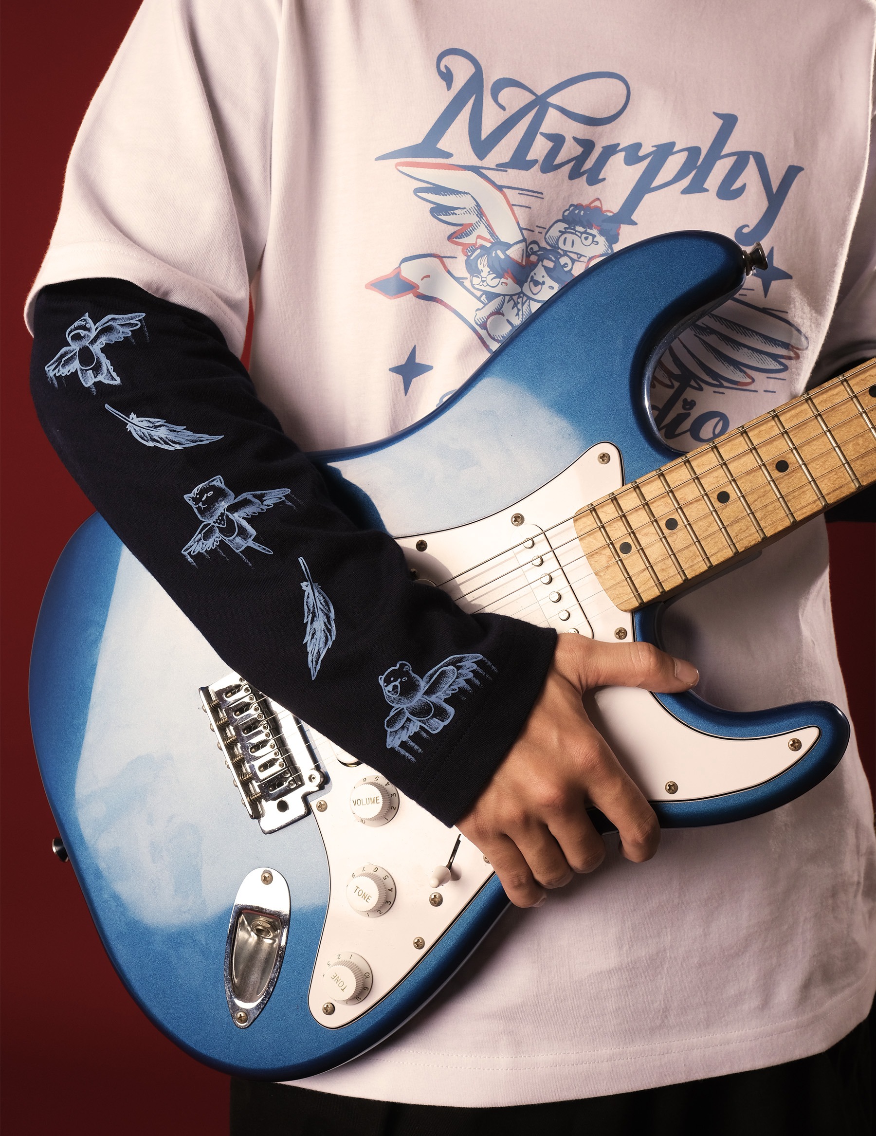 CRSL X MURPHY RADIO LS TEES WHITE