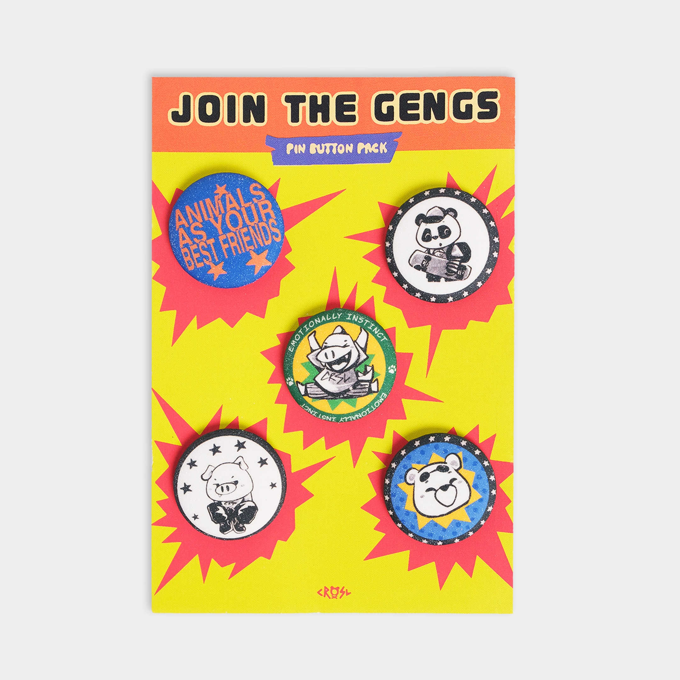 CRSL Gengs Pin Button Pack I Accessories I Pin 