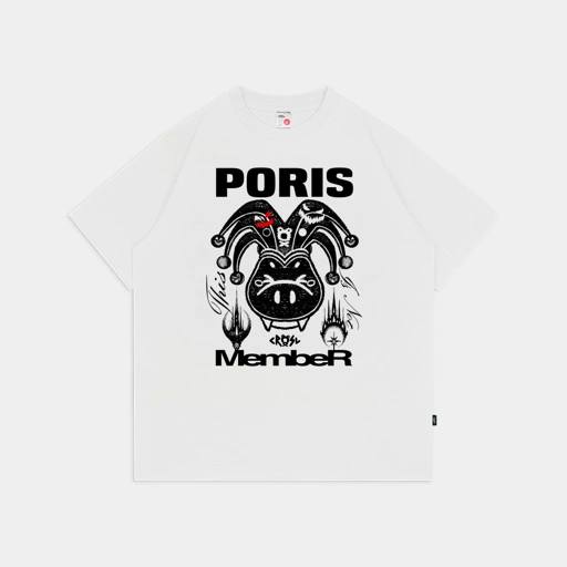 Image of CRSL X PORIS Member White Tees I Kaos Putih I Short Sleeve I Unisex