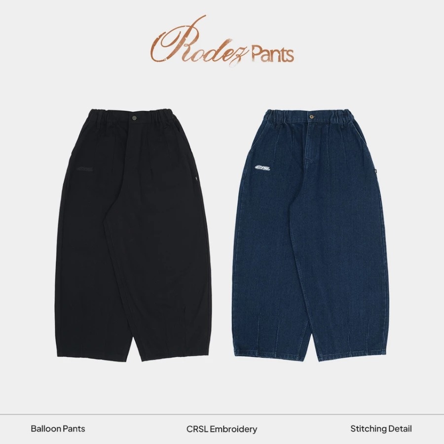 CRSL Rodez Long Pants | Balloon Denim Wide Pants | Celana Panjang Unisex Pria Wanita