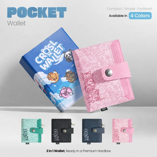 CRSL Pocket Wallet Series I Dompet 2 in 1 I Card Holder I Pattern Wallet I Unisex I Pria Wanita