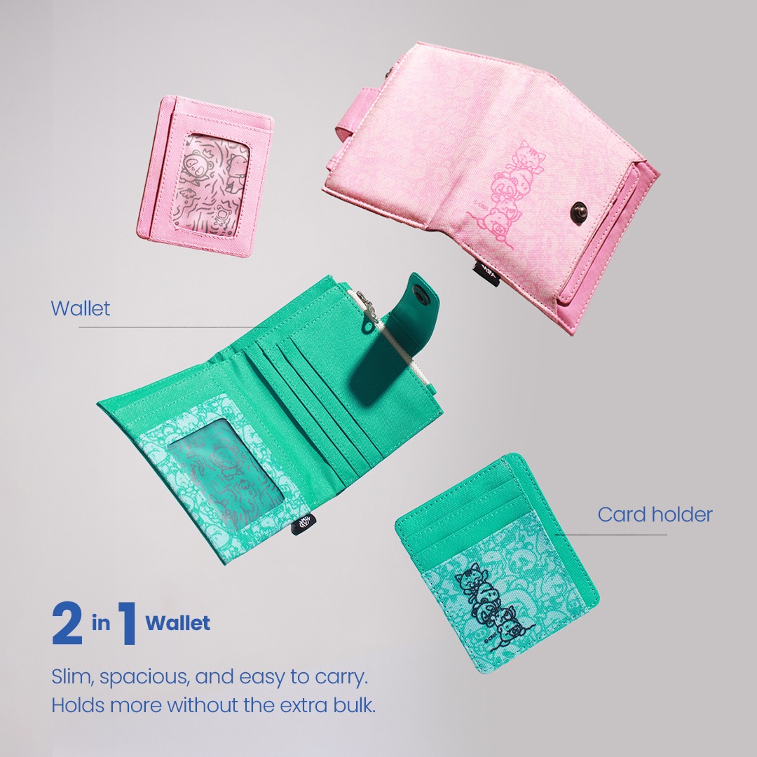CRSL Pocket Wallet Series I Dompet 2 in 1 I Card Holder I Pattern Wallet I Unisex I Pria Wanita