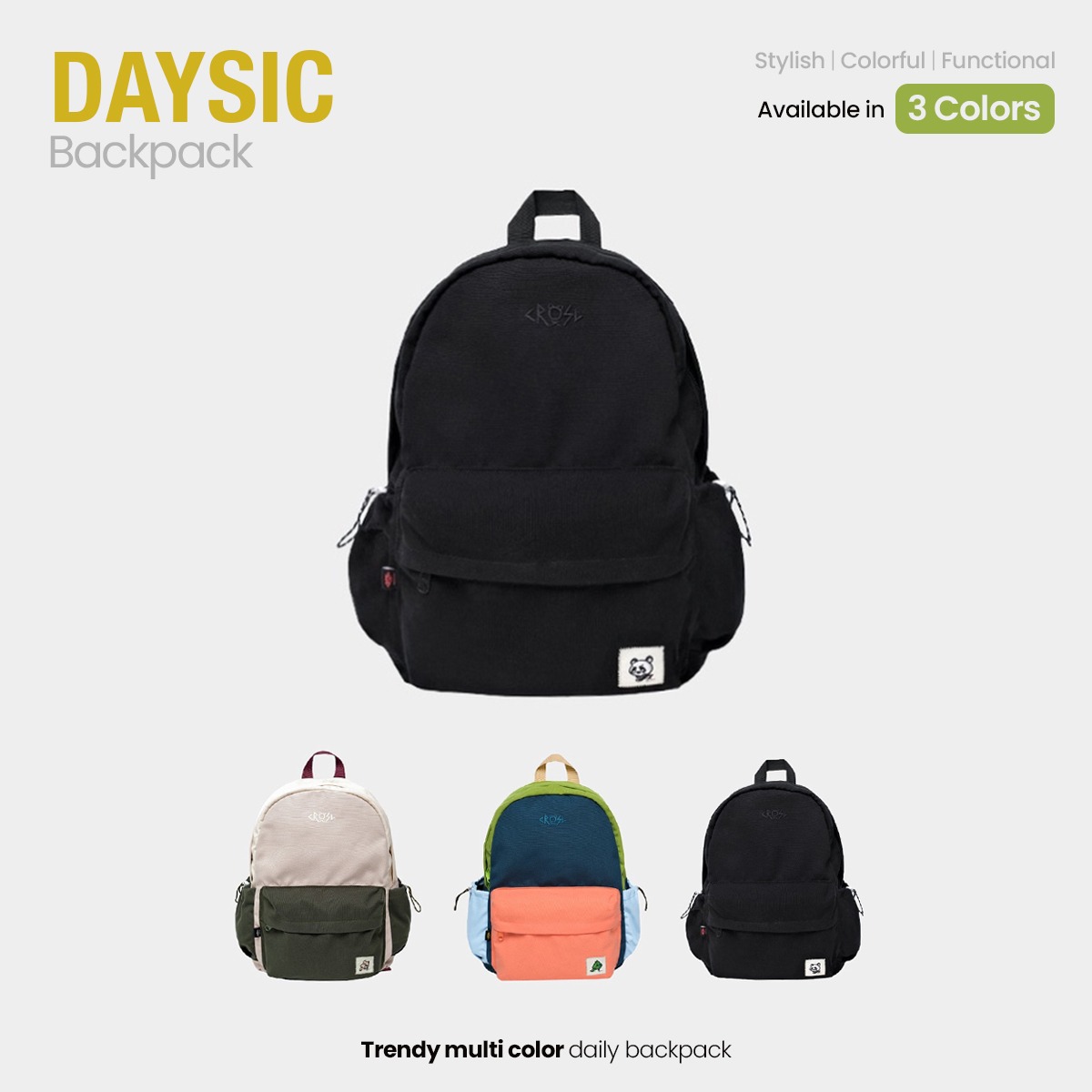 CRSL Daysic Backpack | Tas Ransel | Tas Ransel Sedang | Tas Ransel Sekolah | Tas Ransel Kampus | Tas Laptop