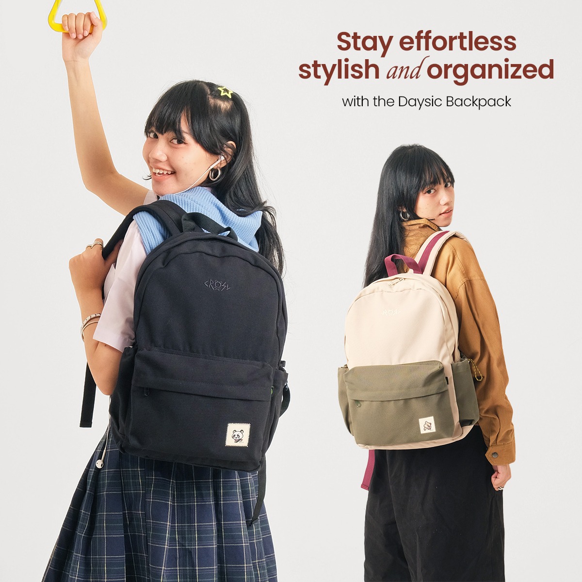 CRSL Daysic Backpack | Tas Ransel | Tas Ransel Sedang | Tas Ransel Sekolah | Tas Ransel Kampus | Tas Laptop
