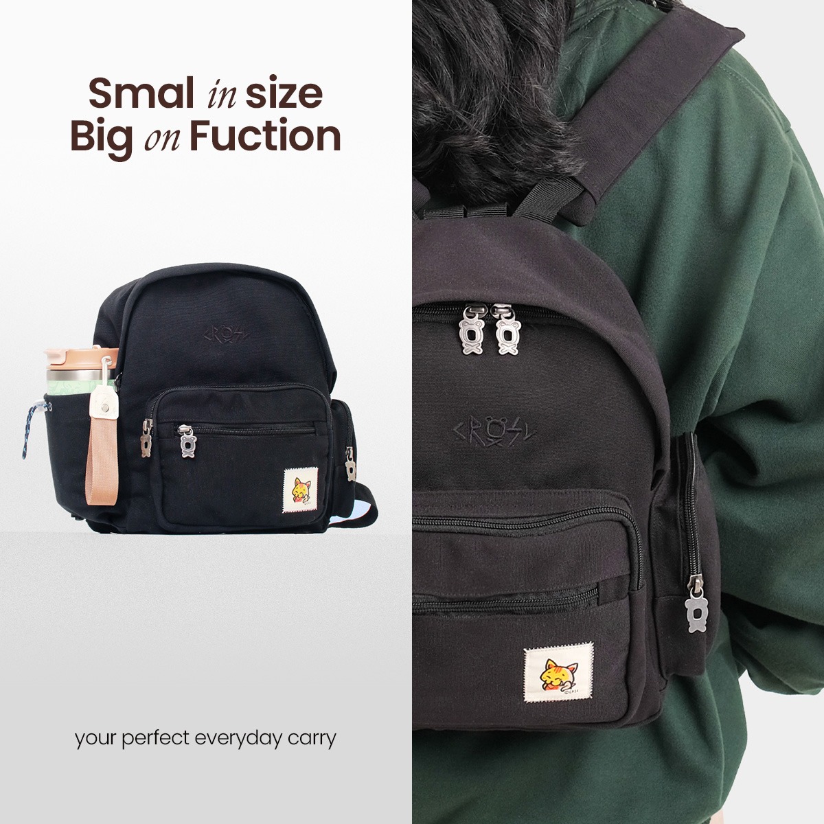 CRSL Mini Daysic Backpack | Ransel Sekolah | Tas Backpack | Tas Punggung Mini | Tas Jalan-jalan