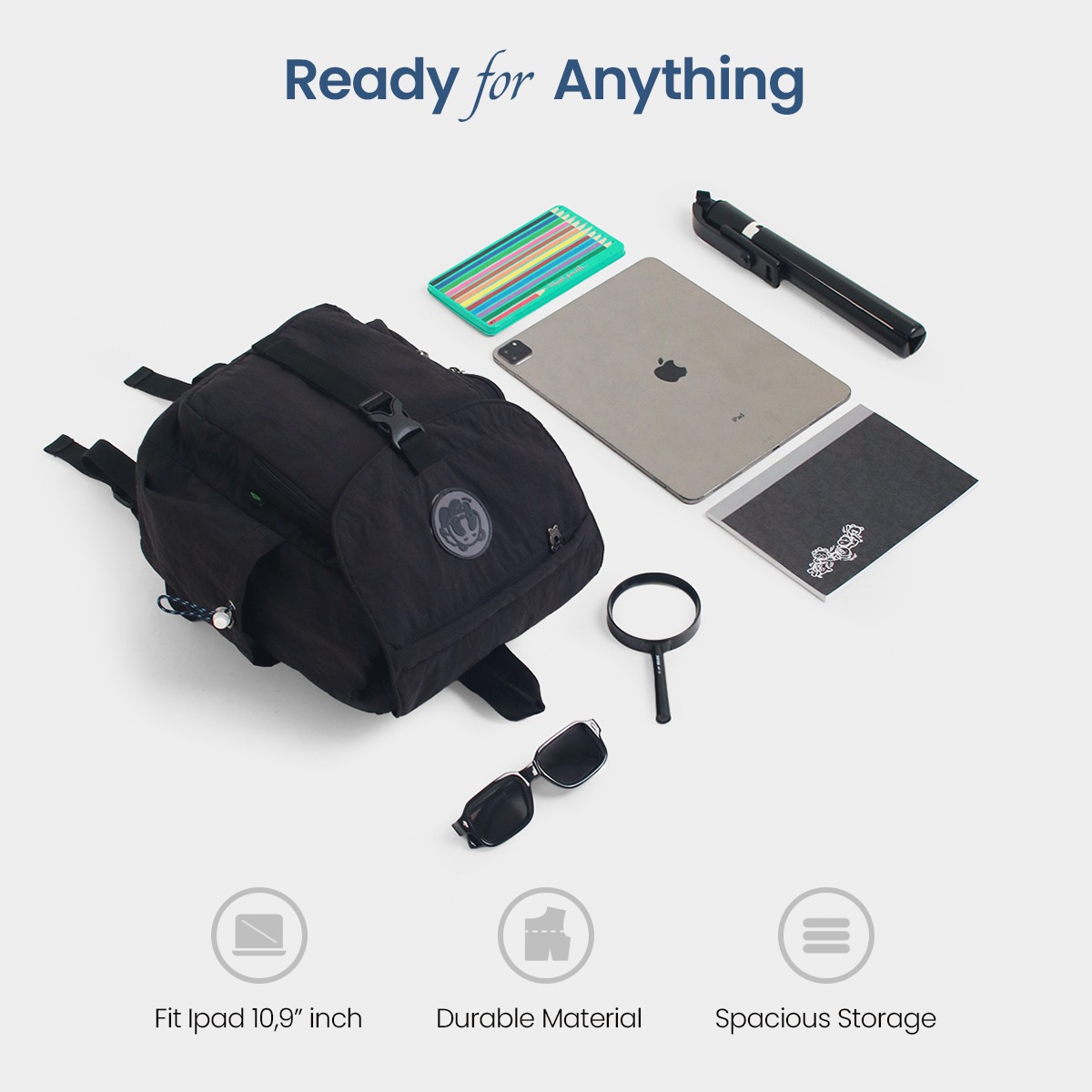 CRSL Mini Raku Backpack Series I Tas Sekolah I Tas Kampus I Ransel Ipad | Bagpack Unisex Pria Wanita