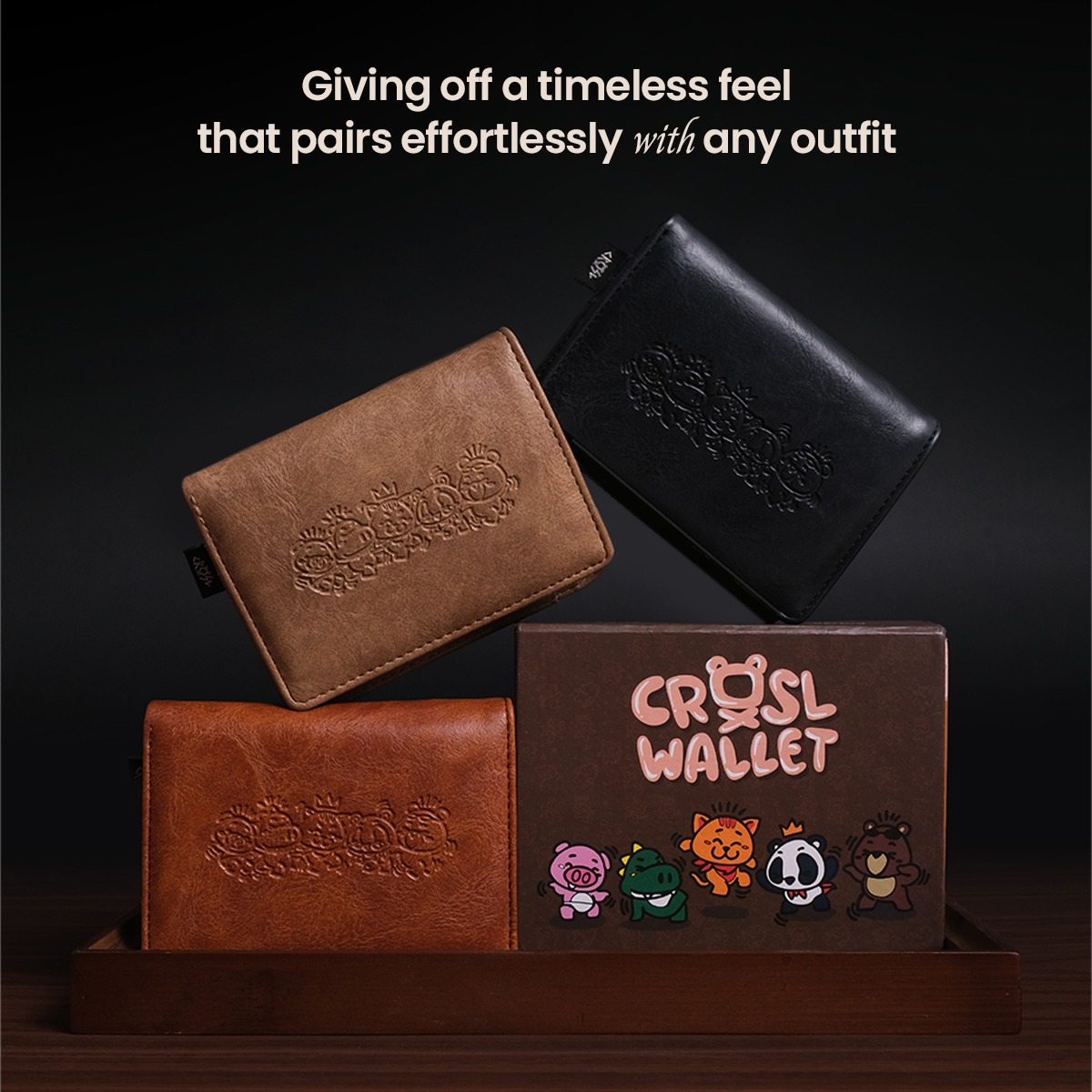 CRSL Walther Wallet | Extra Card Holder | Dompet Kulit Kecil Pria Wanita | 2 in 1 Wallet