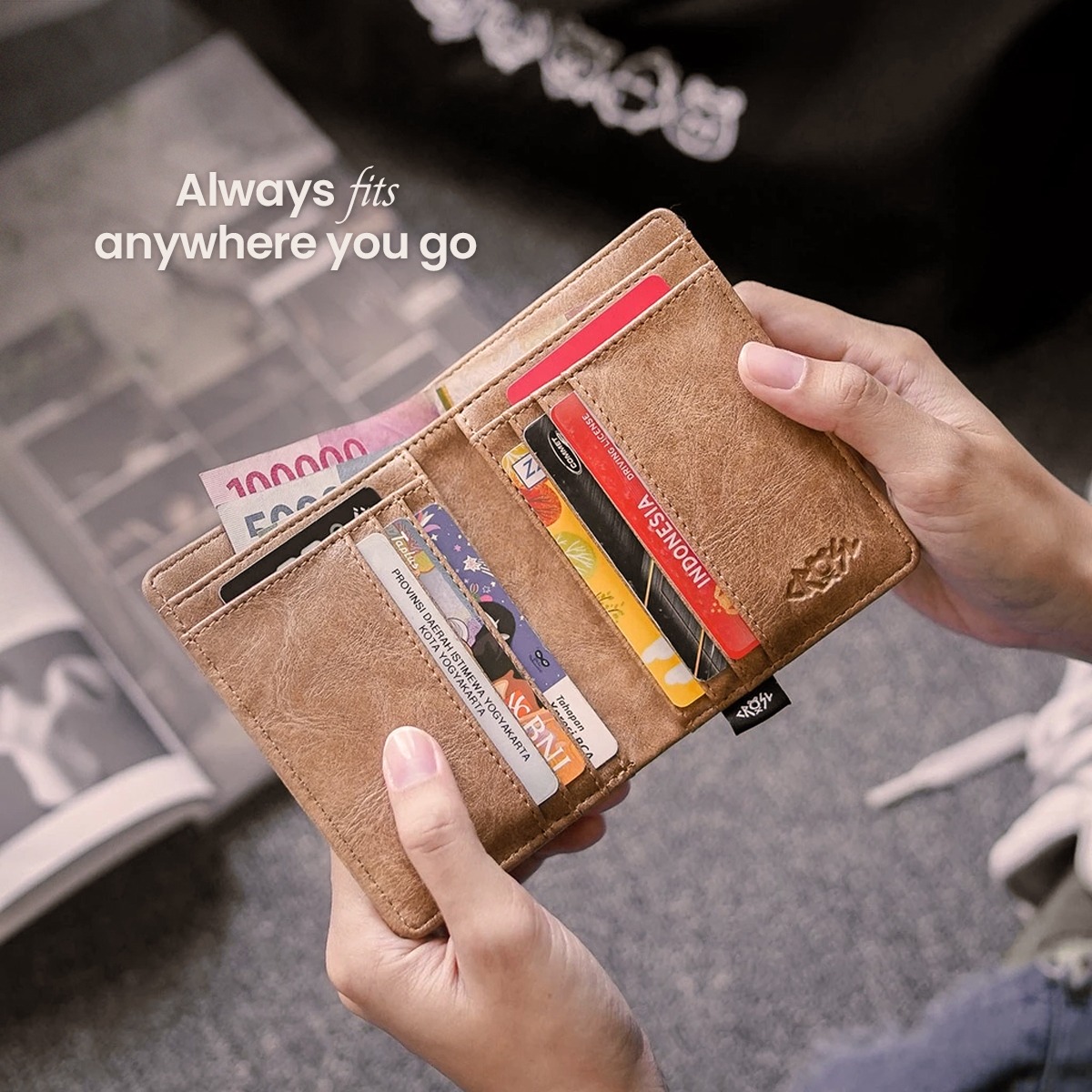 CRSL Walther Wallet | Extra Card Holder | Dompet Kulit Kecil Pria Wanita | 2 in 1 Wallet
