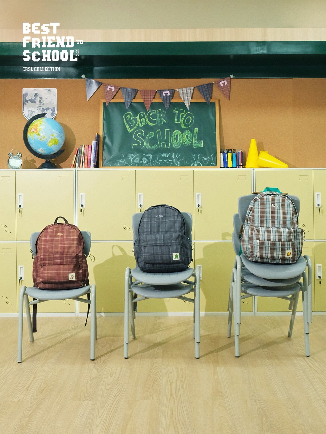 CRSL Haru Backpack I Pattern Backpack I Tas Sekolah I Tas Kuliah I Unisex