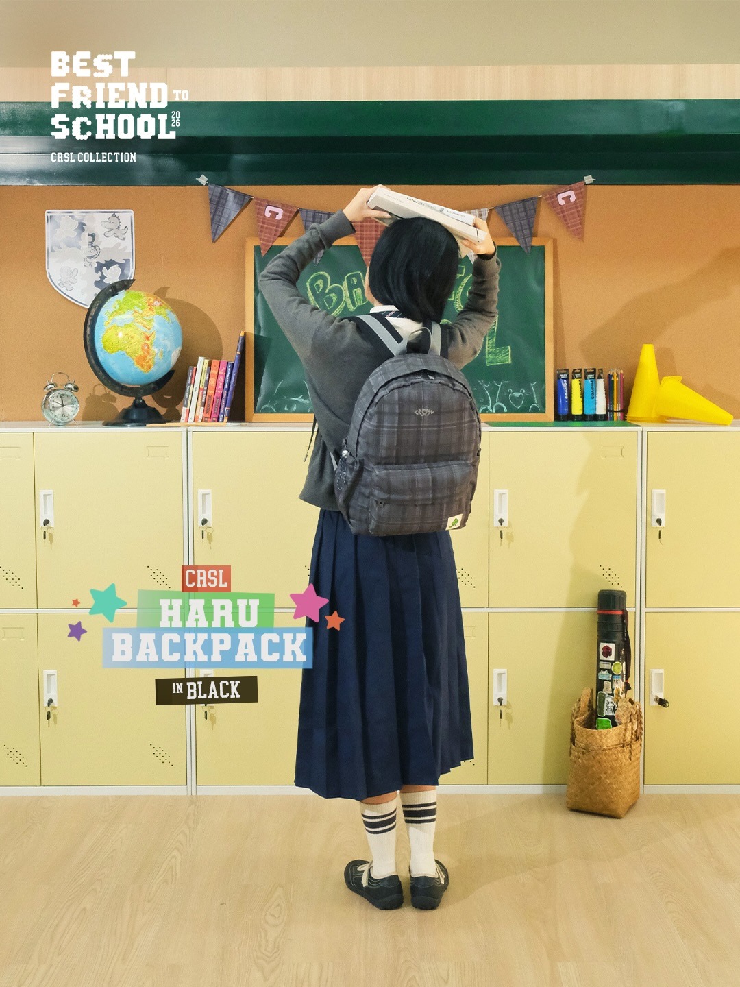 CRSL Haru Backpack I Pattern Backpack I Tas Sekolah I Tas Kuliah I Unisex