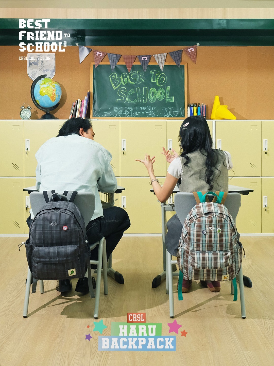 CRSL Haru Backpack I Pattern Backpack I Tas Sekolah I Tas Kuliah I Unisex