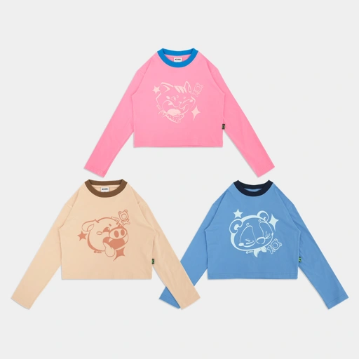 Image of CRSL Summer Long Sleeve Tees | Baby Tee T-shirt Crop Top Wanita | Kaos Lengan Panjang Cewe