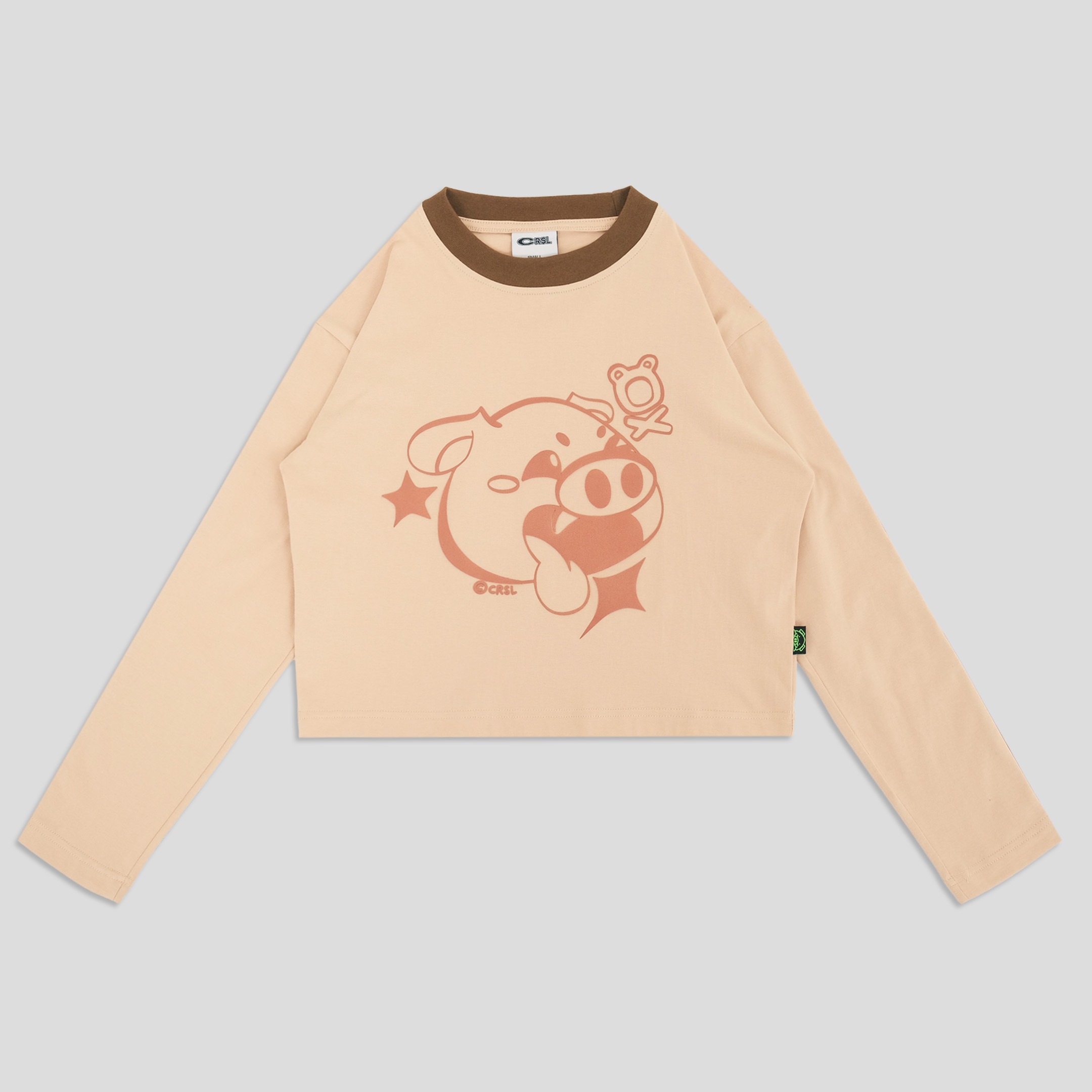 CRSL Summer Long Sleeve Tees | Baby Tee T-shirt Crop Top Wanita | Kaos Lengan Panjang Cewe