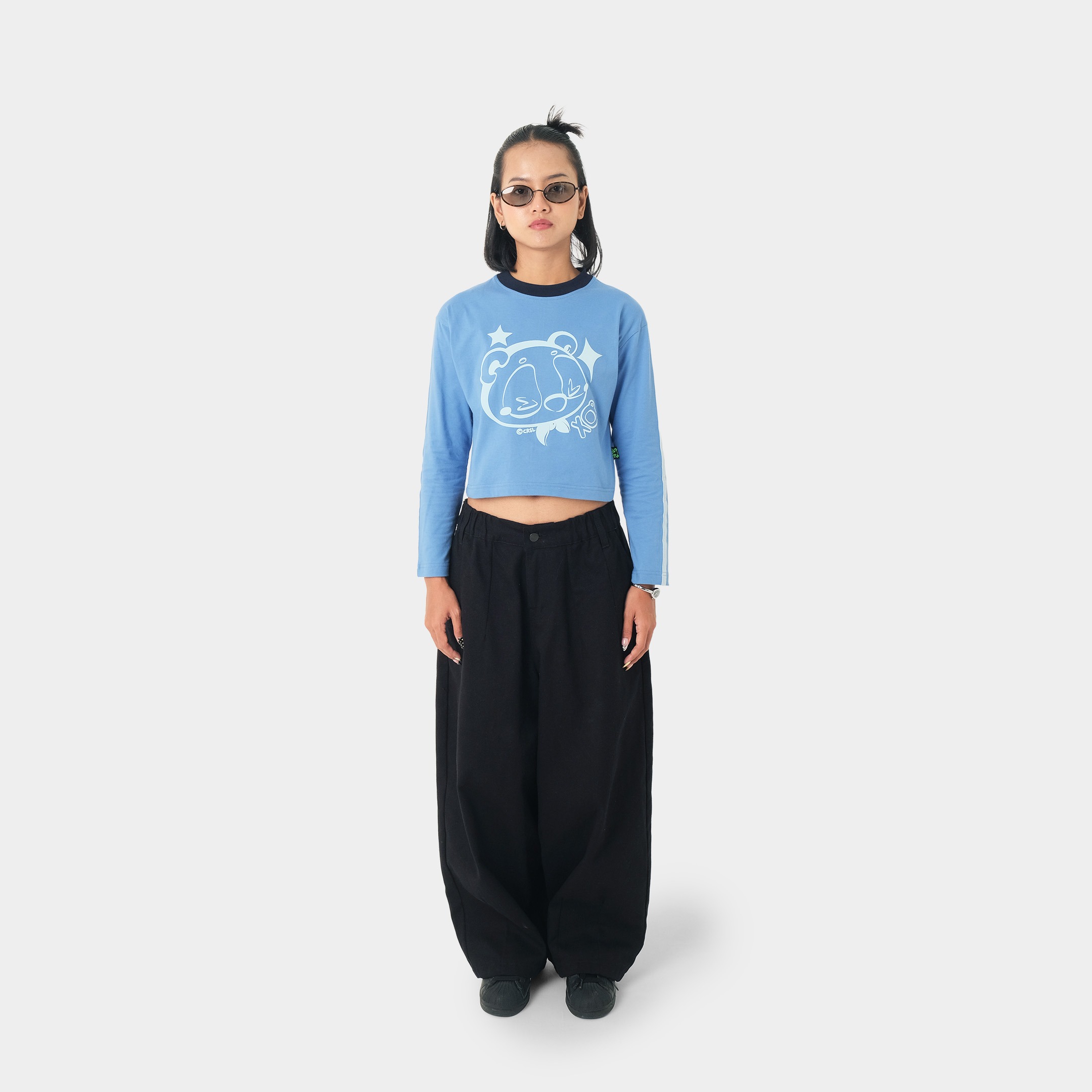CRSL Summer Long Sleeve Tees | Baby Tee T-shirt Crop Top Wanita | Kaos Lengan Panjang Cewe