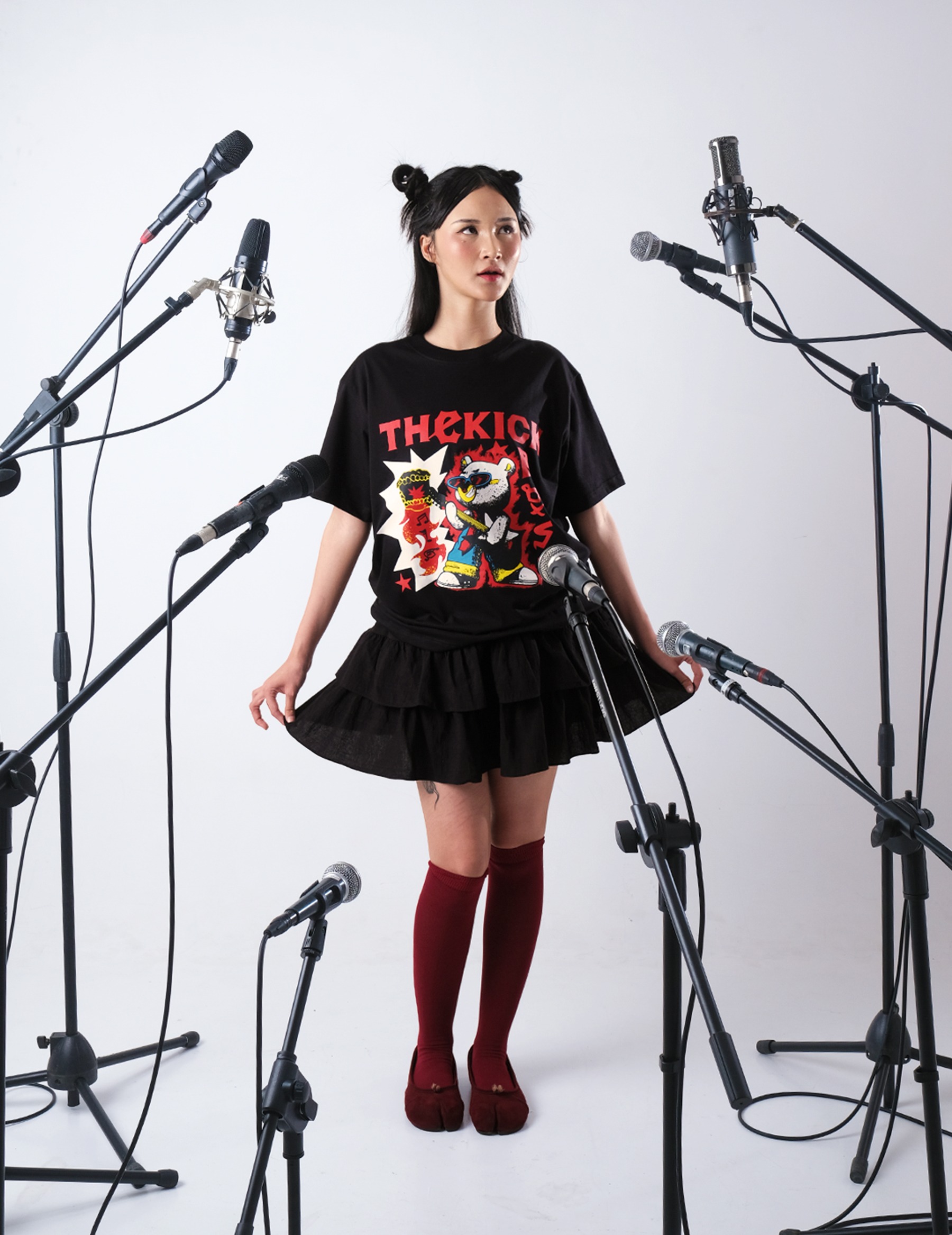 CRSL X THE KICK UFO TEES BLACK