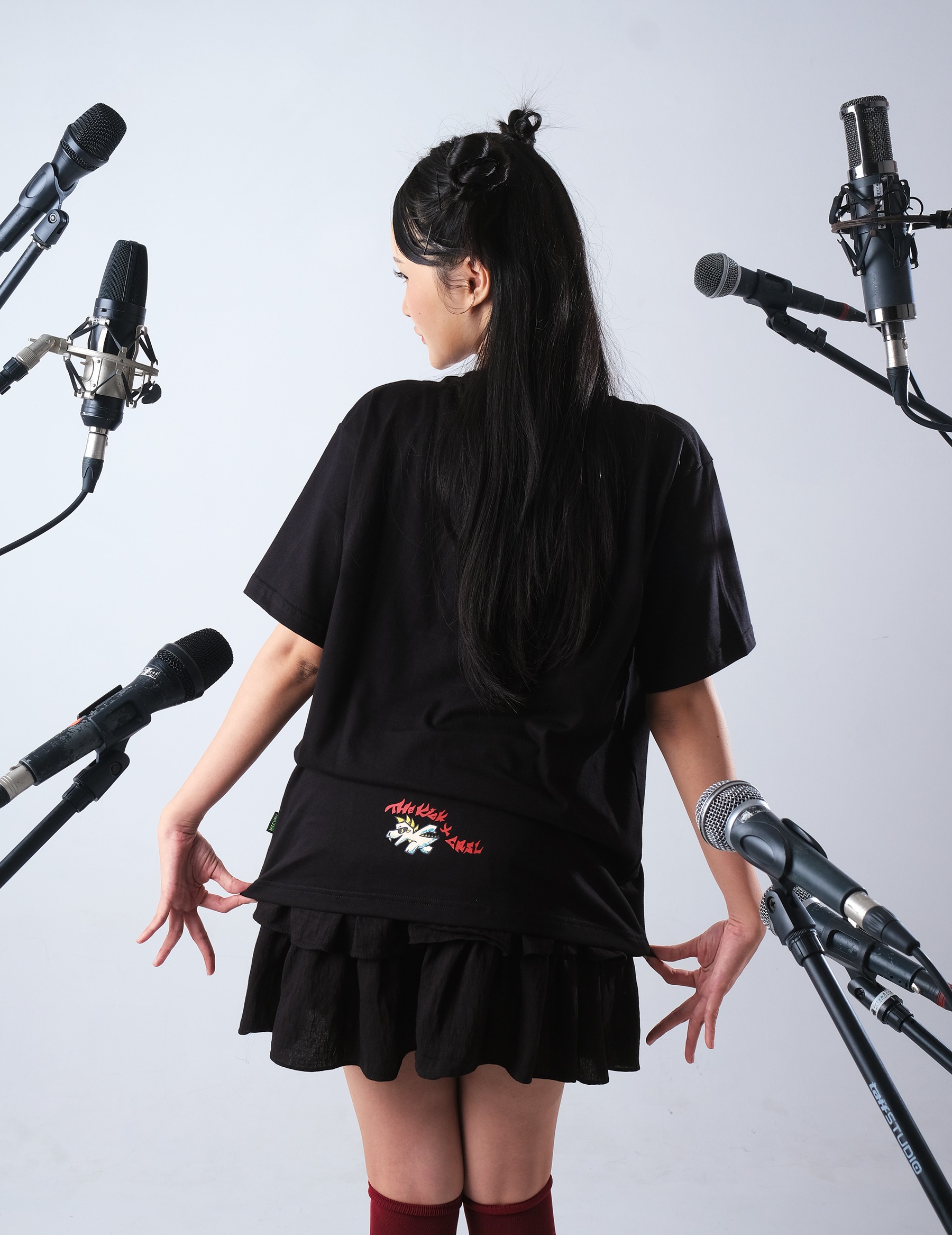 CRSL X THE KICK UFO TEES BLACK