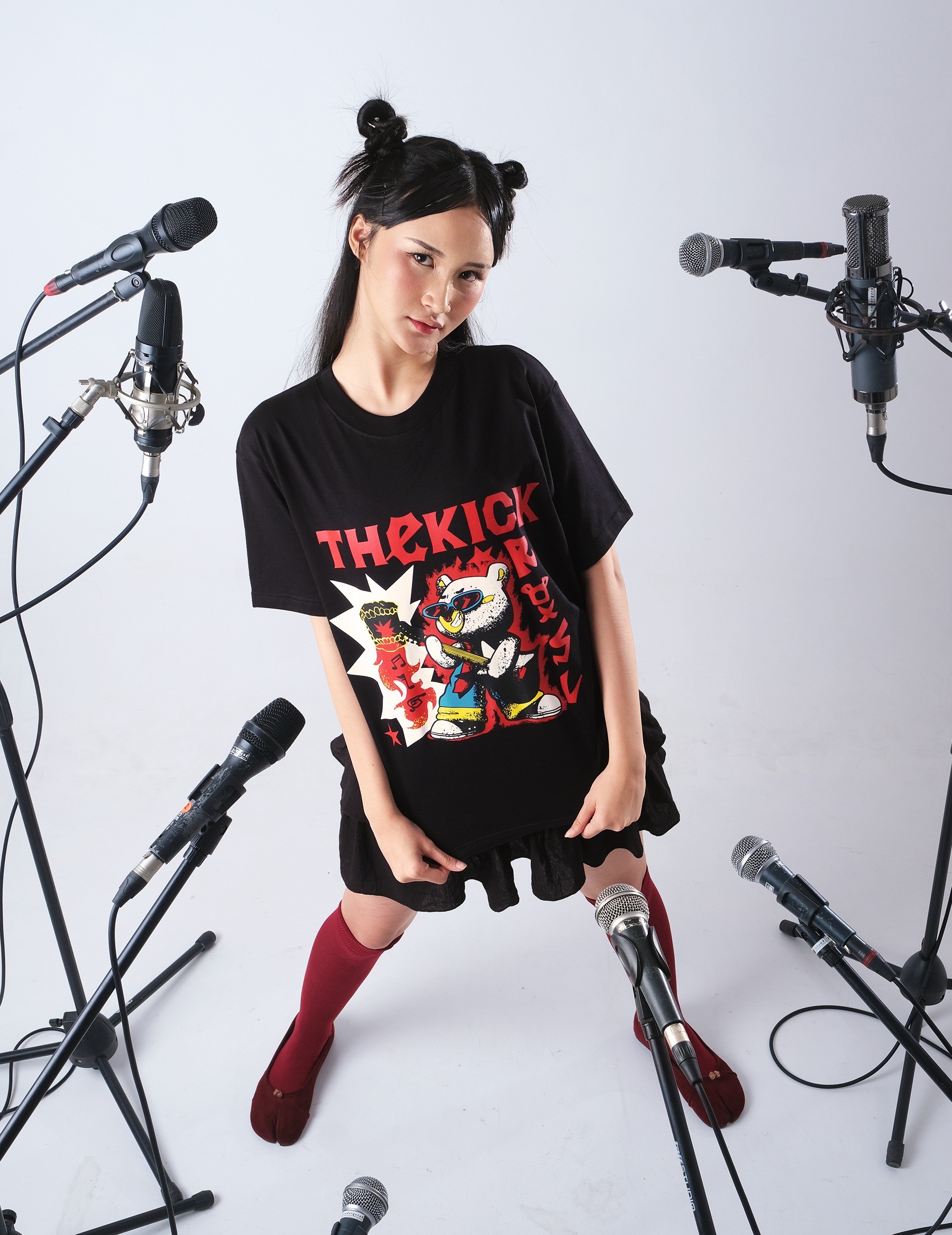 CRSL X THE KICK UFO TEES BLACK