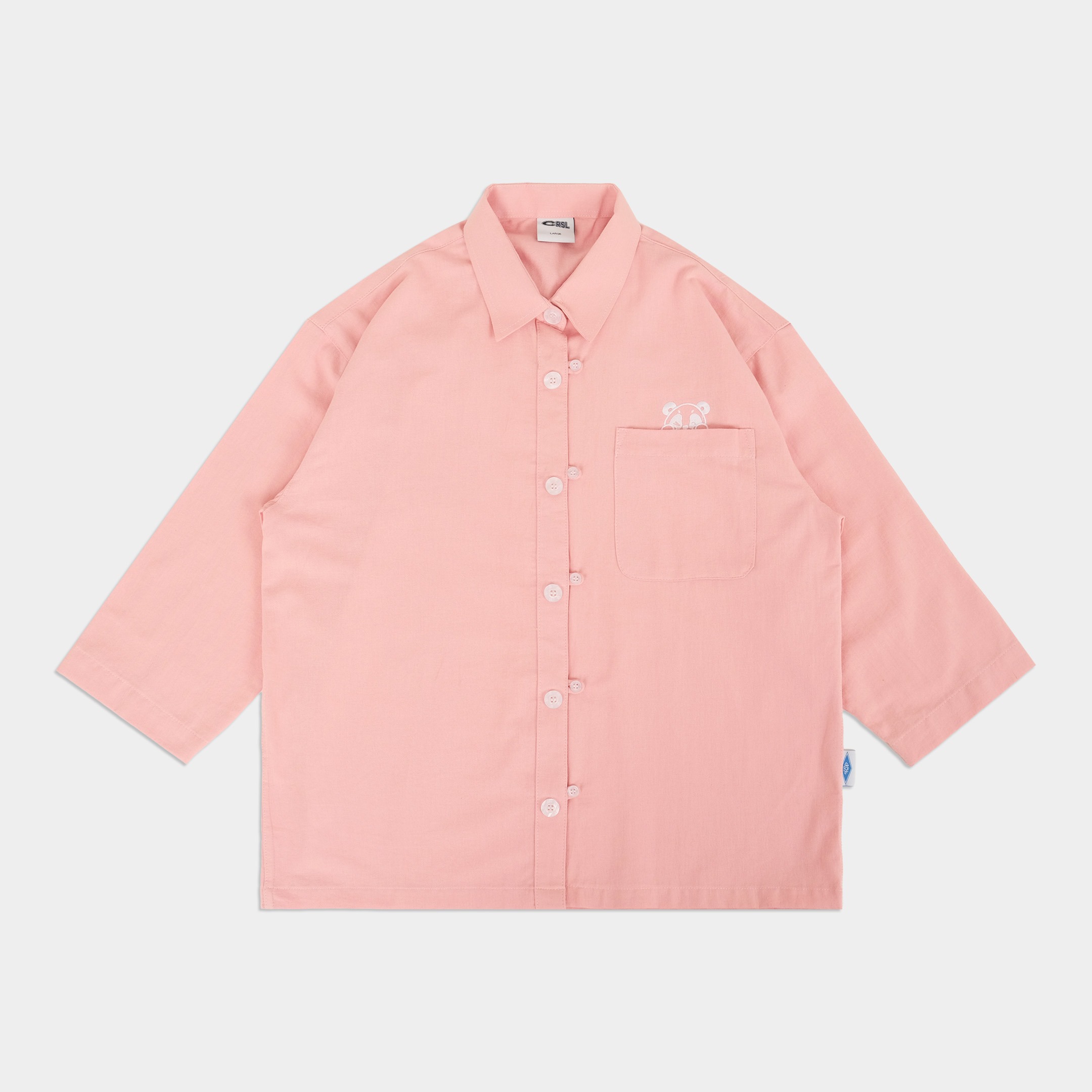 CRSL Vida Shirt | Atasan Kemeja Raya Lebaran Linen | Unisex pria wanita lengan 3/4 Couple Basic
