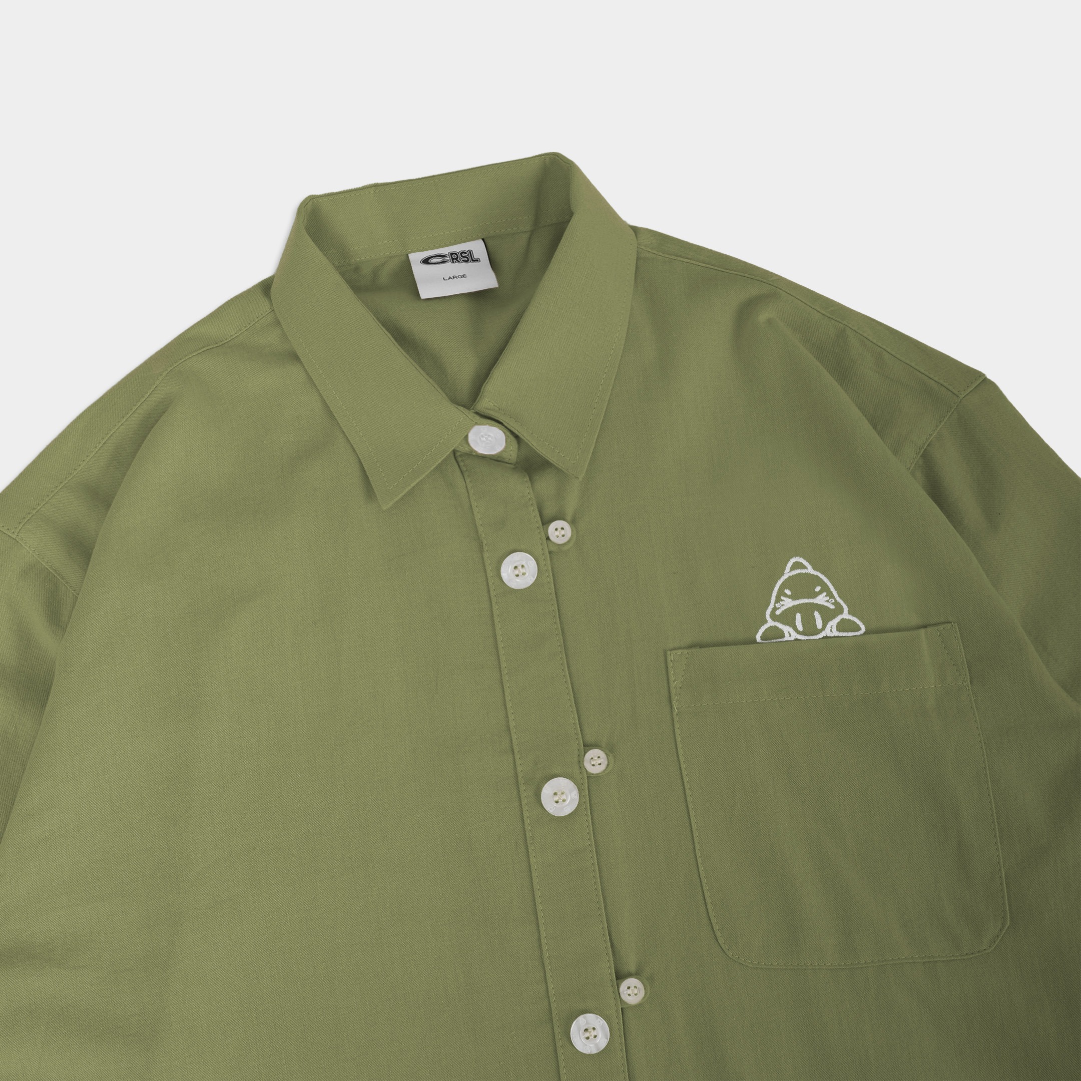 CRSL Vida Shirt | Atasan Kemeja Raya Lebaran Linen | Unisex pria wanita lengan 3/4 Couple Basic