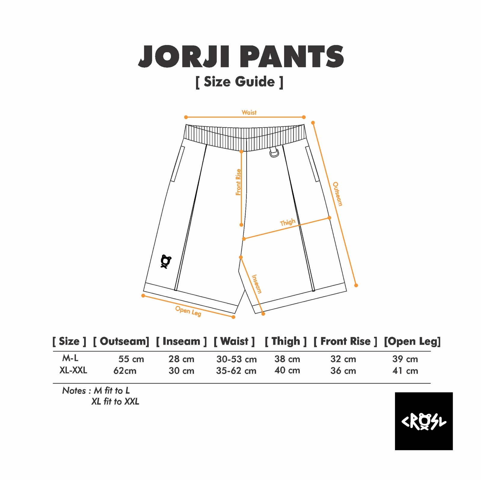 CRSL Jorji Pants | Jorts Short Pants | Celana Pendek Twill Unisex | Loose Fit Streetwear