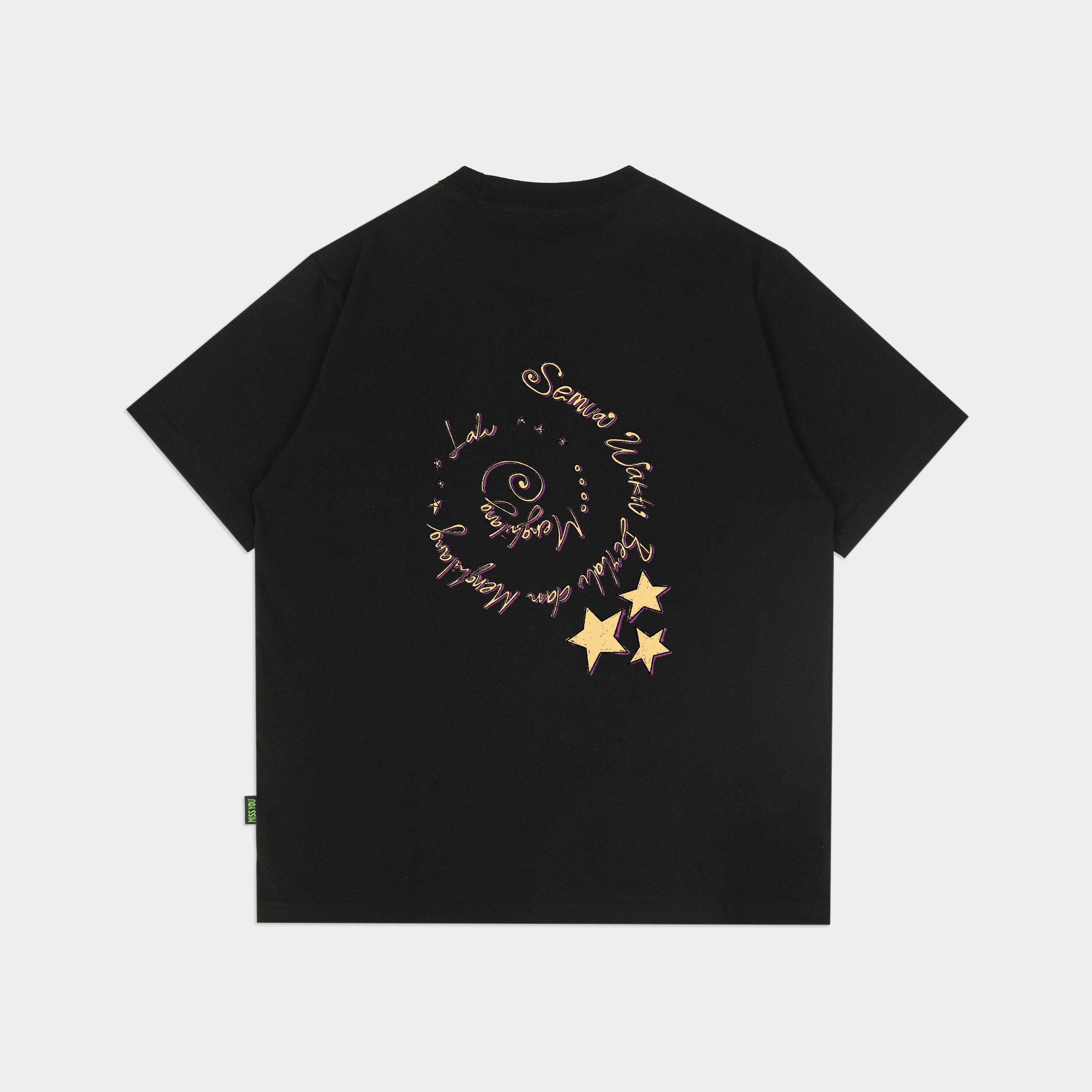 CRSL X WHITE CHORUS MELAYANG TEES BLACK 