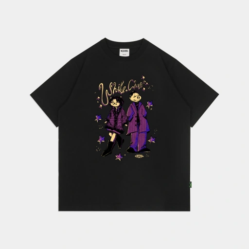 CRSL X WHITE CHORUS MELAYANG TEES BLACK 