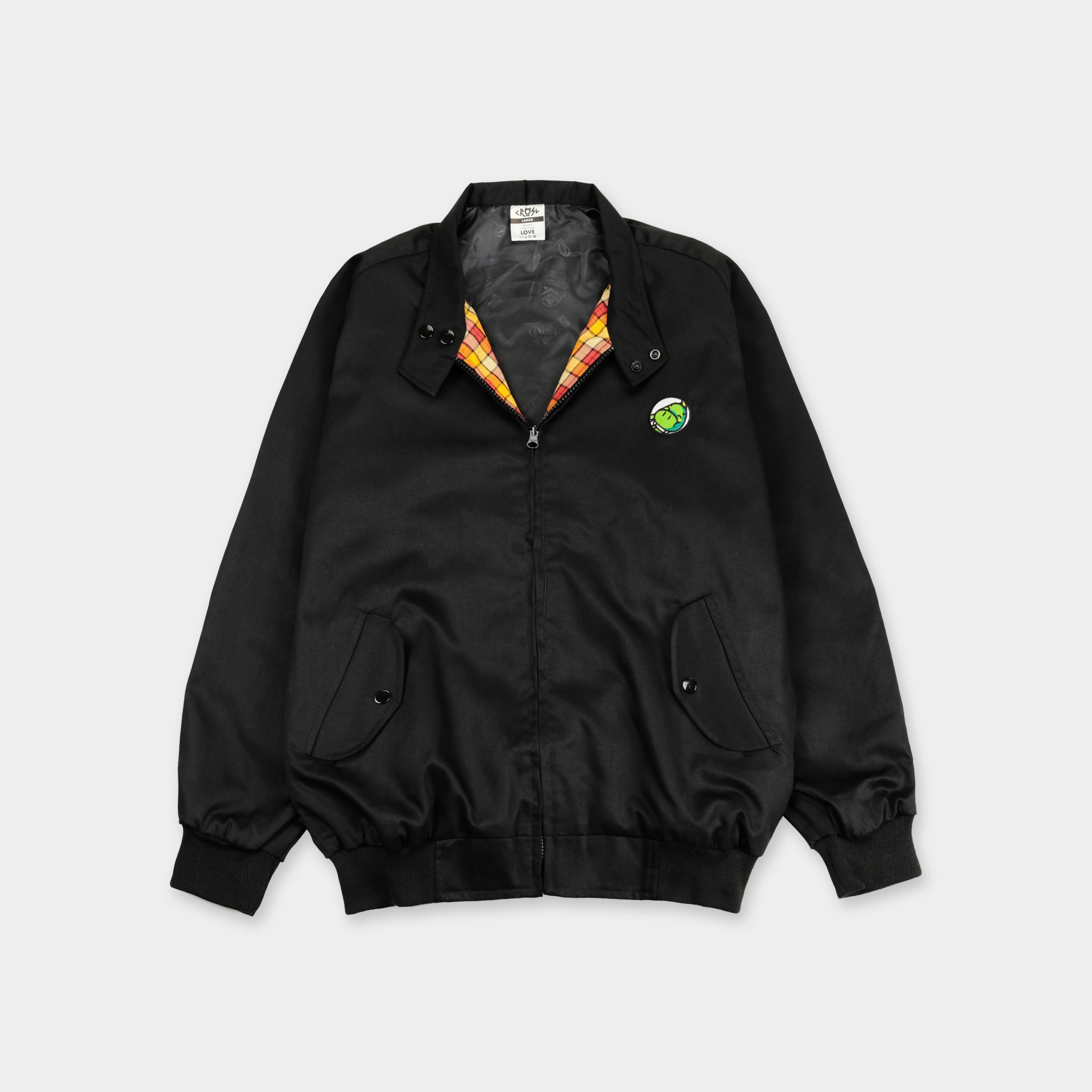 CRSL Odin Adopter Jacket | Black Jacket | Harrington Jacket | Jaket Motor Vintage | Jaket Casual Unisex Pria Wanita
