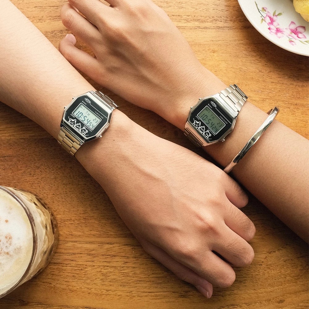 CRSL Cyblo Watch Silver I Jam Tangan Digital I Aksesoris Jam I Jam Tangan Formal I Jam Tangan Couple