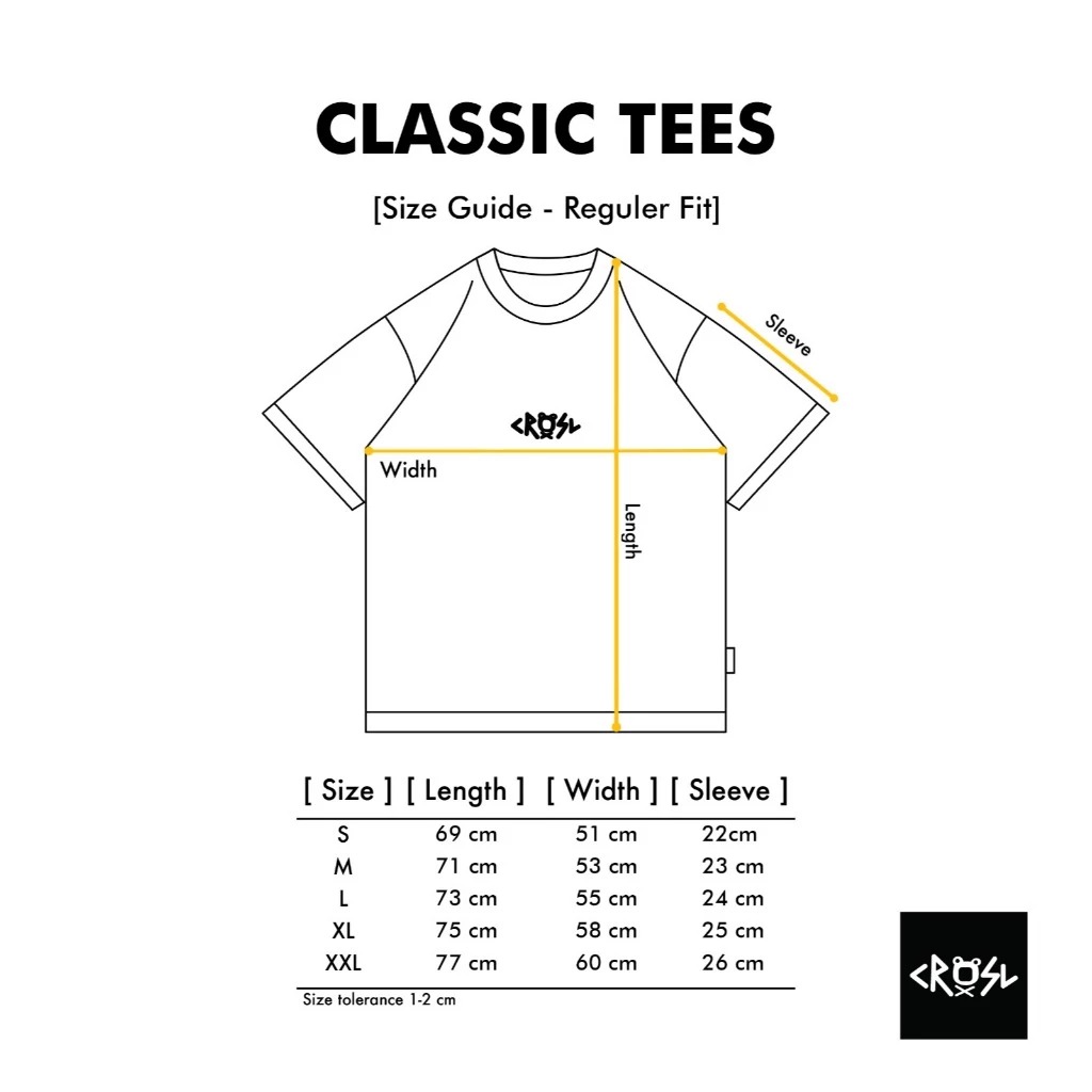 CRSL Classic Tees Regular Fit I Cotton Combed I Kaos Polos I Premium Tshirt Unisex