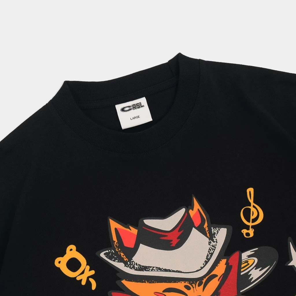 CRSL Jazzy Black Tees