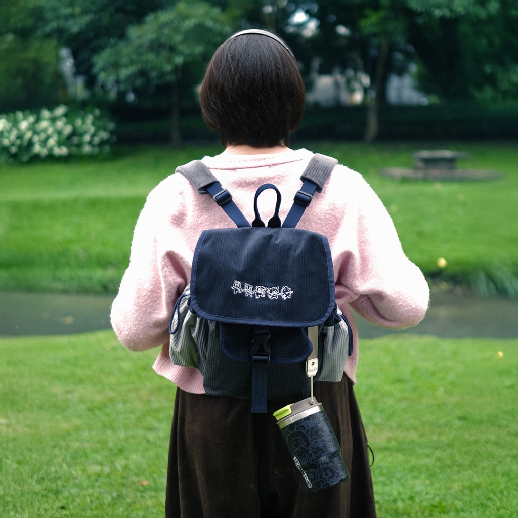 CRSL Gravel Mini Backpack Grey | Tas Travelling I Bagpack Corduroy Kecil | Ransel Mini Kampus Sekolah Unisex Pria Wanita