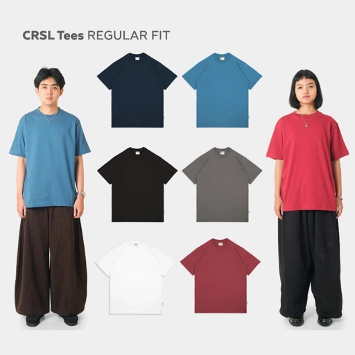 CRSL Classic Tees Regular Fit I Cotton Combed I Kaos Polos I Premium Tshirt Unisex