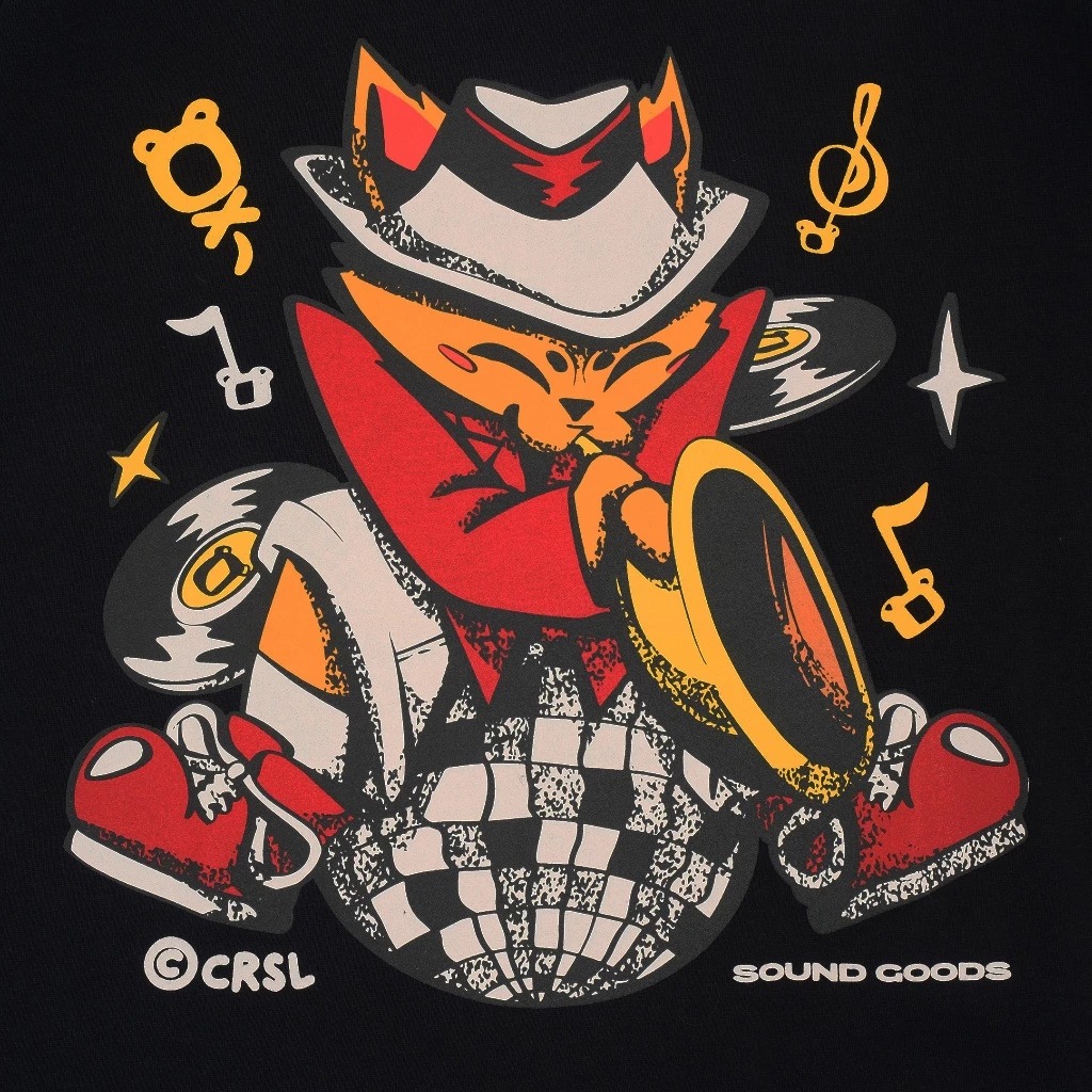 CRSL Jazzy Black Tees