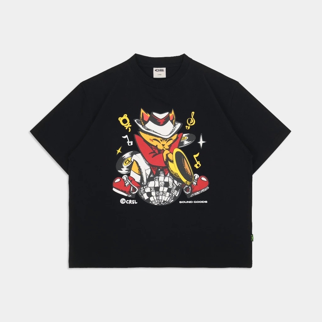 CRSL Jazzy Black Tees