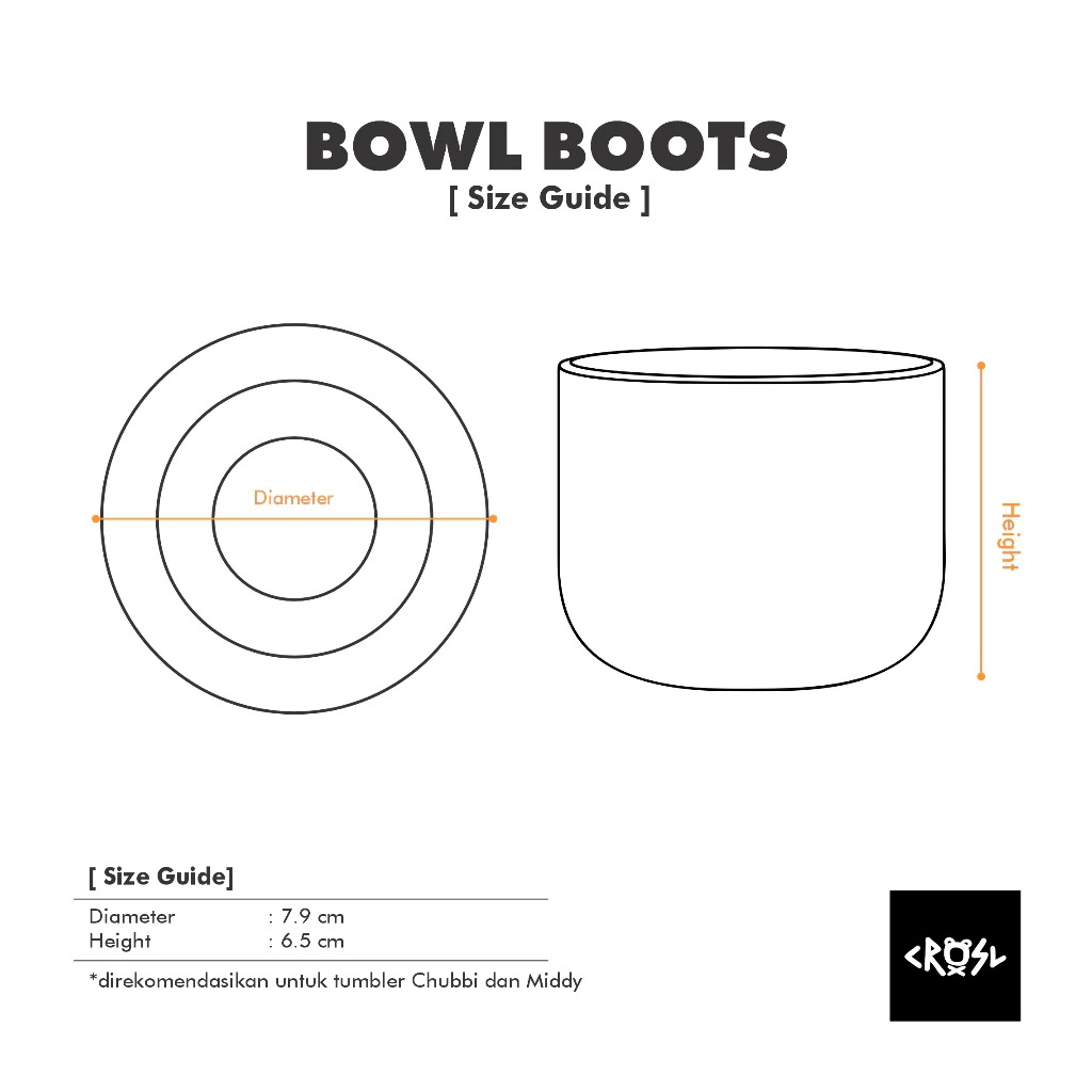 CRSL Bowl Boots Red For Chubbi Middy Tumbler