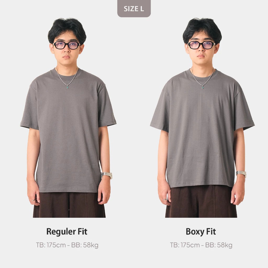 CRSL Blocky Tees Boxy Fit I Cotton Combed I Kaos Polos I Premium Tshirt Unisex