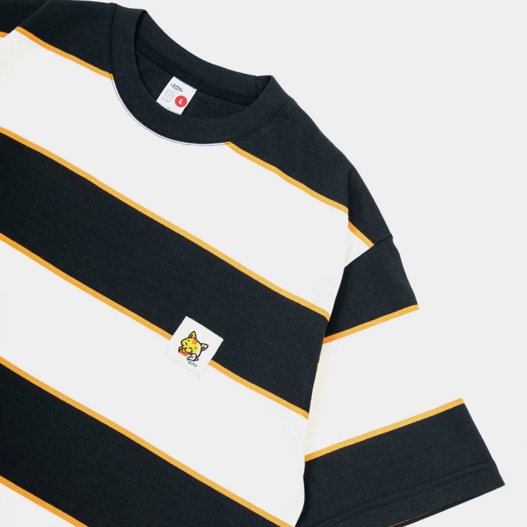 CRSL Chilo Arco Stripe Tees Cream I Baju Garis-Garis I Stripe T-Shirt I Kaos Atasan I Basic Tees I Regular T-Shirt I Unisex