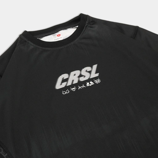 Image of CRSL Miles Jersey Black | Men's Short Sleeve Running Jersey Top Baju Olahraga Kaos Dry Fit Lari Pria