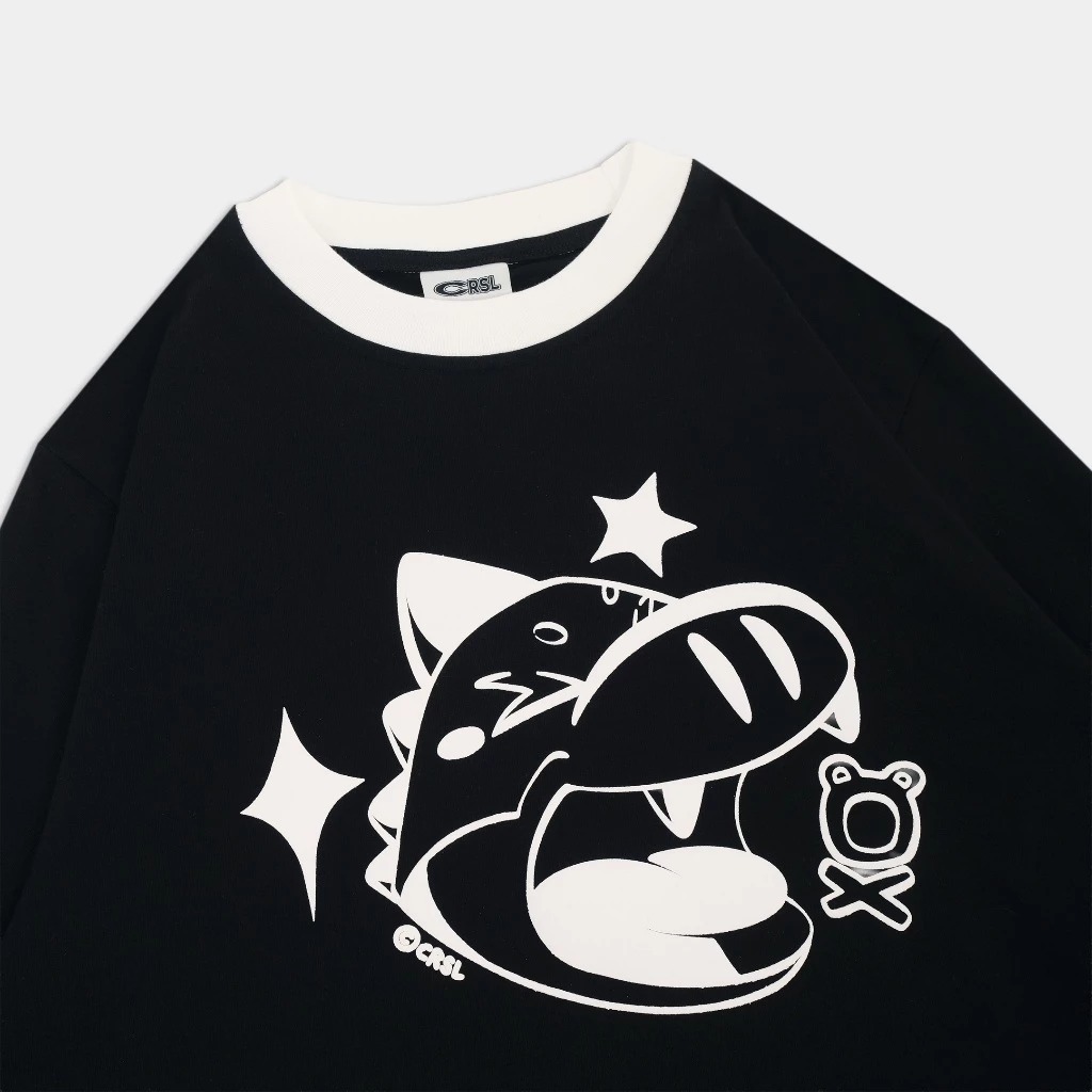 CRSL Pobie Tees Long Sleeve | T-shirt Kaos Lengan Panjang | Sleeve Tee Boxy Unisex | Atasan Pria Wanita