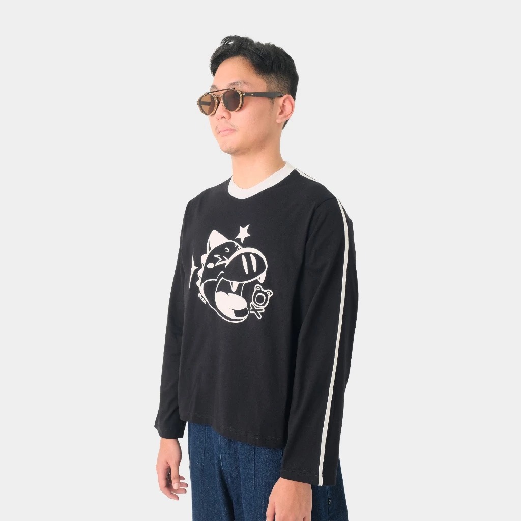 CRSL Pobie Tees Long Sleeve | T-shirt Kaos Lengan Panjang | Sleeve Tee Boxy Unisex | Atasan Pria Wanita