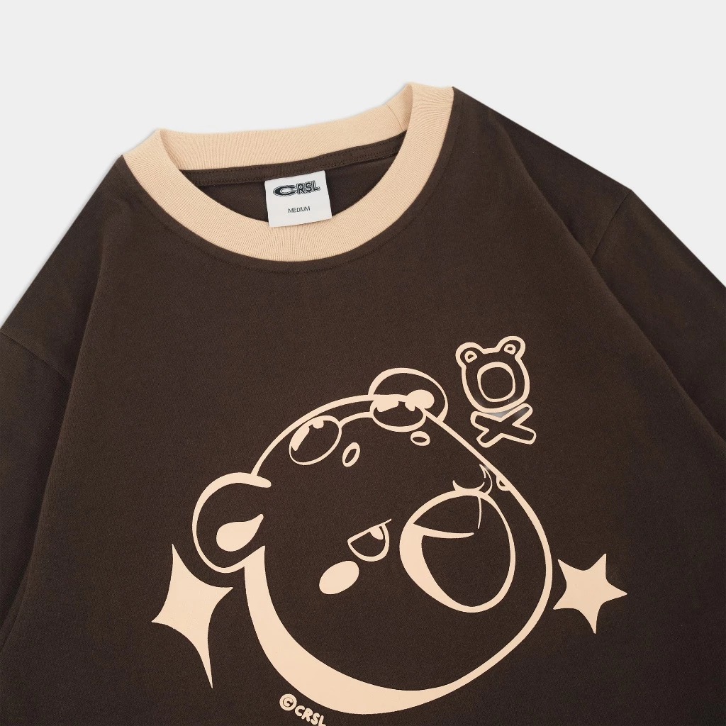CRSL Pobie Tees Long Sleeve | T-shirt Kaos Lengan Panjang | Sleeve Tee Boxy Unisex | Atasan Pria Wanita