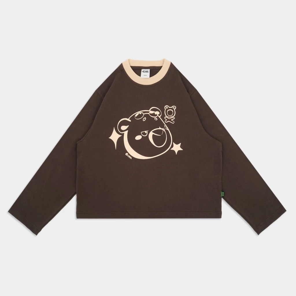 CRSL Pobie Tees Long Sleeve | T-shirt Kaos Lengan Panjang | Sleeve Tee Boxy Unisex | Atasan Pria Wanita