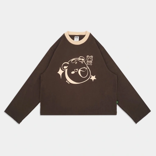 Image of CRSL Pobie Tees Long Sleeve | T-shirt Kaos Lengan Panjang | Sleeve Tee Boxy Unisex | Atasan Pria Wanita